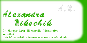 alexandra mikschik business card
